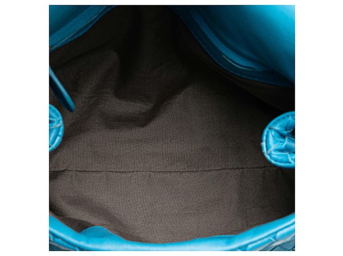 Bottega Veneta Borsa a tracolla in Nappa Blu Intrecciato Blu chiaro - vista 4