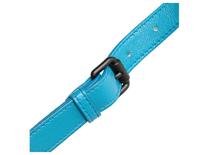 Bottega Veneta Borsa a tracolla in Nappa Blu Intrecciato Blu chiaro - vista 9