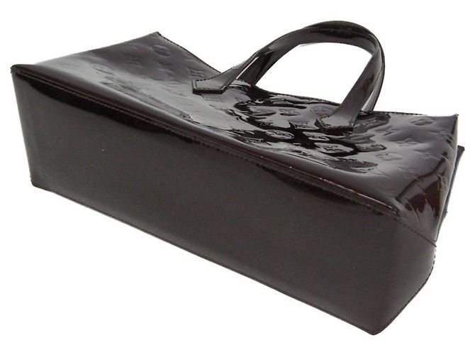 Borsa Louis Vuitton Monogram Vernis Wilshire PM Bordò - vista 2