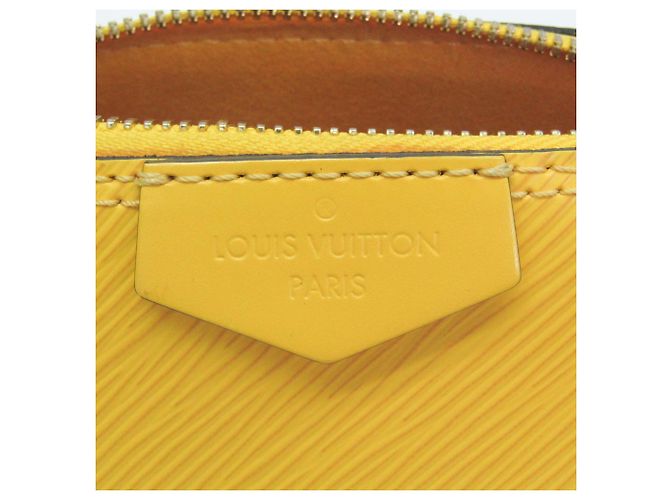 Bolsa de Ombro MINI Alma em Epi Louis Vuitton Dourado Amarelo - vista 13