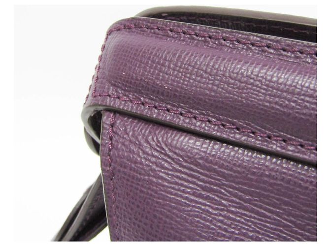 Heritage Le Pliage Leder Schultertasche von Longchamp Lila - Ansicht 11