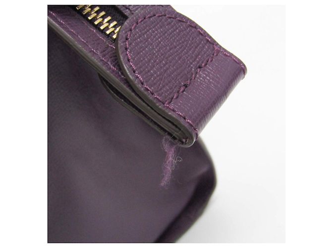Heritage Le Pliage Leder Schultertasche von Longchamp Lila - Ansicht 12