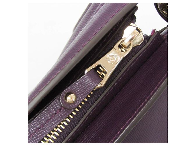 Heritage Le Pliage Leder Schultertasche von Longchamp Lila - Ansicht 16