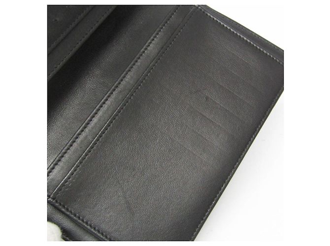 Carteira longa de couro feminina com charme símbolo Chanel Preto - vista 11