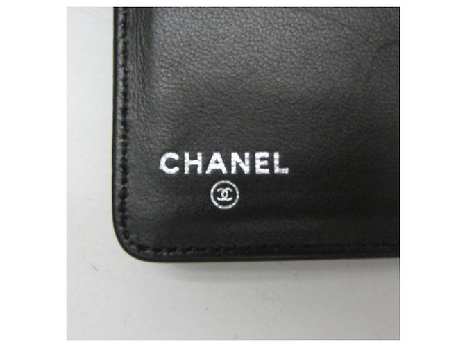Carteira longa de couro feminina com charme símbolo Chanel Preto - vista 13