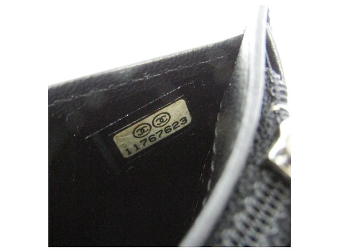 Carteira longa de couro feminina com charme símbolo Chanel Preto - vista 15