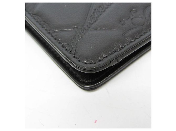 Carteira longa de couro feminina com charme símbolo Chanel Preto - vista 7