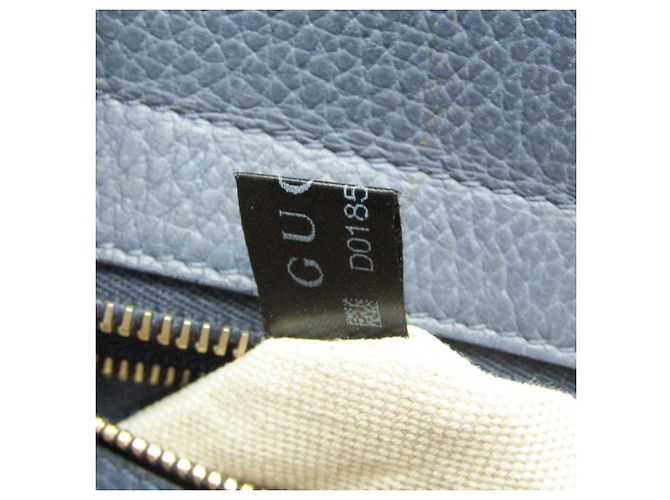 Borsa in pelle Gucci Swing blu - vista 16