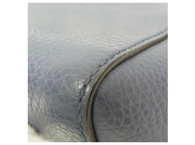 Borsa in pelle Gucci Swing blu - vista 5