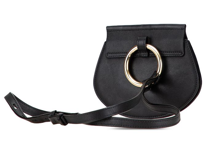Chloé Mini Borsa Faye in Pelle Nera Nero - vista 2