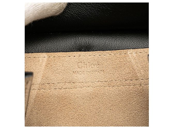 Chloé Mini Borsa Faye in Pelle Nera Nero - vista 5