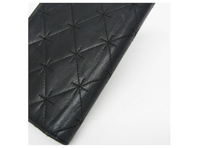 Chanel Coco Mark Damen-Lammleder Langbörse Schwarz - Ansicht 12