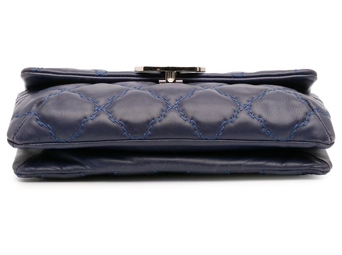 Chanel Blu Mini Double Stitch Hamptons Flap - vista 3