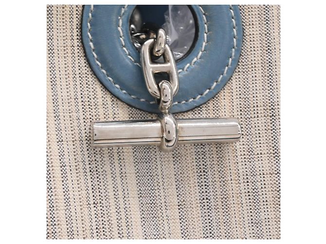 Hermès Borsa a spalla Hermes Vespa PM in tela blu jeans - vista 10