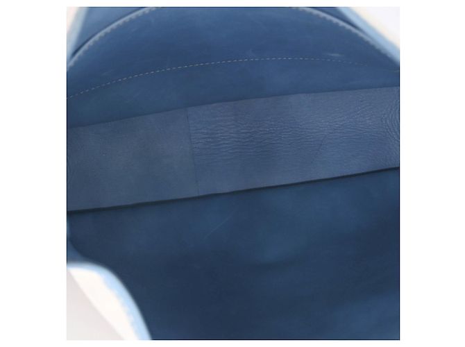 Hermès Borsa a spalla Hermes Vespa PM in tela blu jeans - vista 11