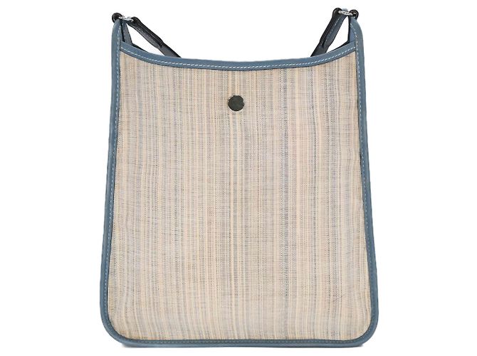 Hermès Borsa a spalla Hermes Vespa PM in tela blu jeans - vista 2