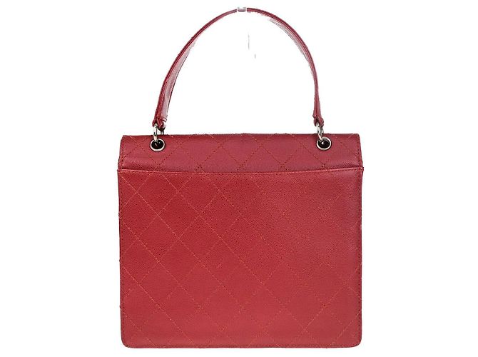 Chanel Vintage Top Handle Flap Quilted Caviar Small - vue 2