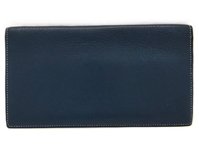 Portafoglio Lungo Evelyne di Hermès Blu Blu navy Blu chiaro - vista 2