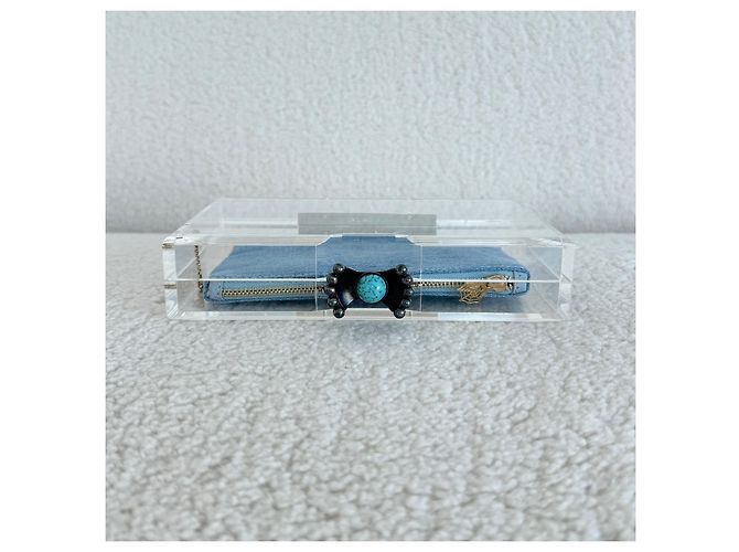 Clutch Pandora Box in acrilico blu Charlotte Olympia - vista 13
