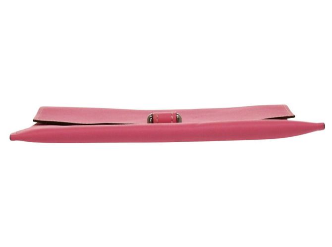 Pochette Bianca in pelle rosa Hermès Bianco - vista 4