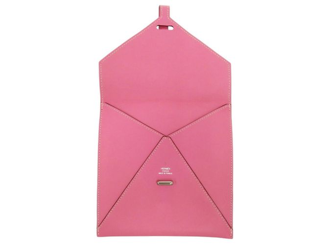 Pochette Bianca in pelle rosa Hermès Bianco - vista 6