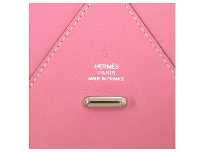 Pochette Bianca in pelle rosa Hermès Bianco - vista 9