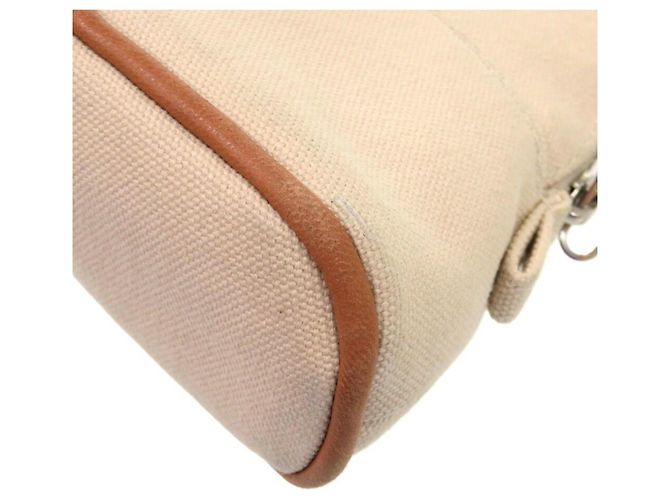 Pochette Bolide 16 Mini di Hermès Beige Arancione - vista 11