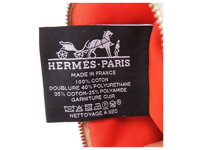 Pochette Bolide 16 Mini di Hermès Beige Arancione - vista 6