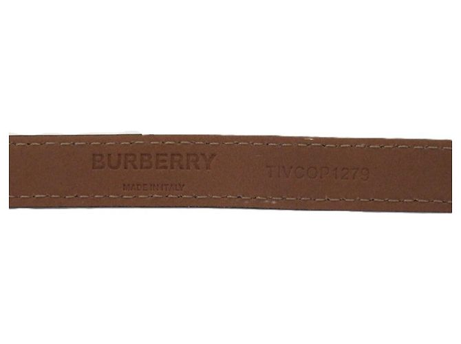 Marsupio in pelle grigia Burberry Marrone - vista 10