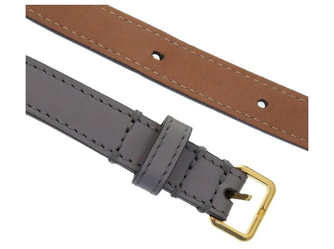 Marsupio in pelle grigia Burberry Marrone - vista 11