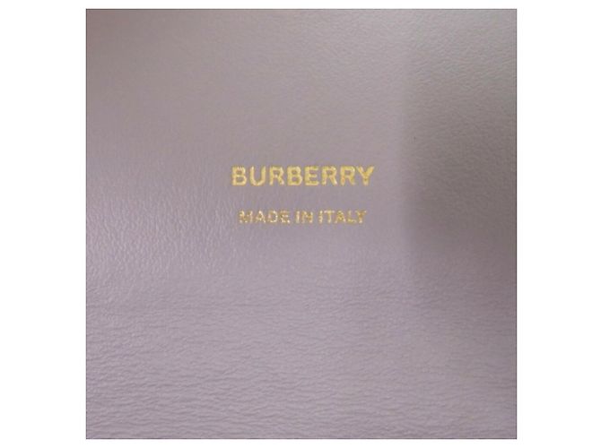 Marsupio in pelle grigia Burberry Marrone - vista 9