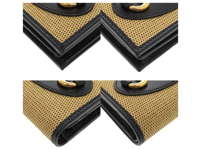 Billetera bi-fold Horsebit Gucci Beige Azul marino - vista 5