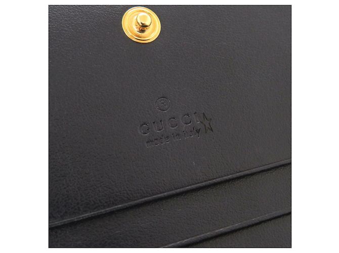 Billetera bi-fold Horsebit Gucci Beige Azul marino - vista 9