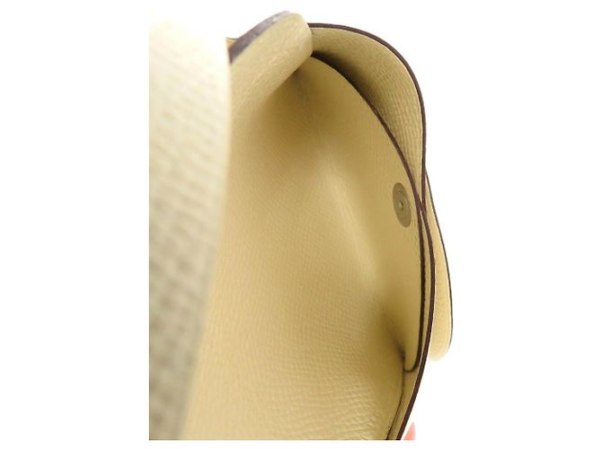 Monedero Calvi Duo de cuero Epsom de Hermès Blanco - vista 8