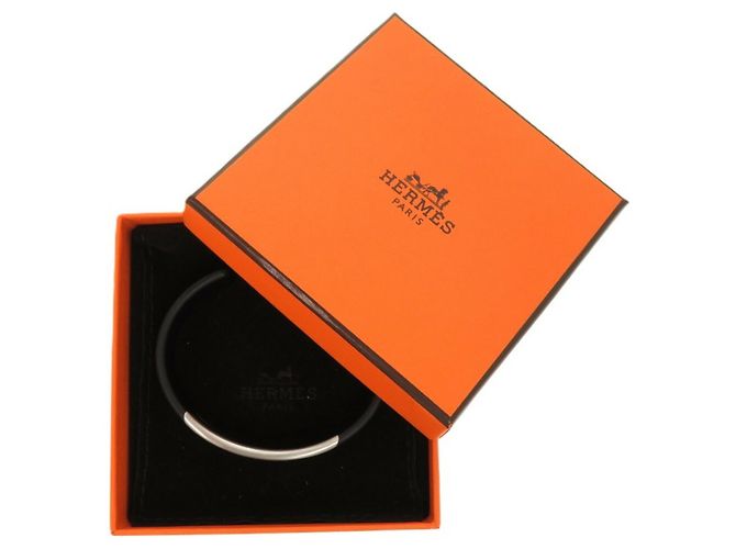 Pulsera Trincafe Hermès en acero inoxidable Negro Plata - vista 3
