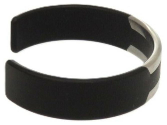 Pulsera Trincafe Hermès en acero inoxidable Negro Plata - vista 7