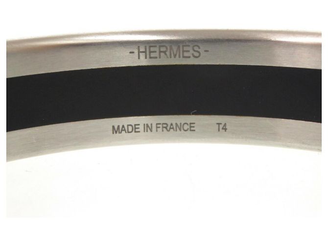 Pulsera Trincafe Hermès en acero inoxidable Negro Plata - vista 8