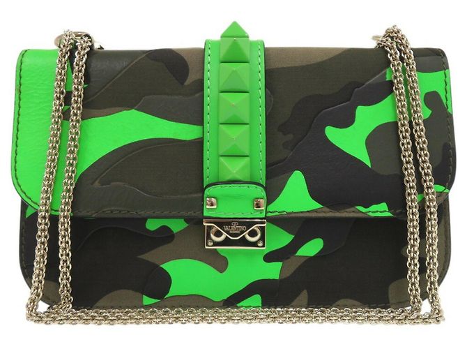 Borsa a Spalla Camouflage Glam Rock Valentino Garavani Verde - vista 2