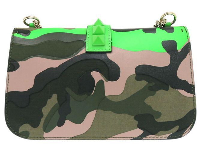 Borsa a Spalla Camouflage Glam Rock Valentino Garavani Verde - vista 3