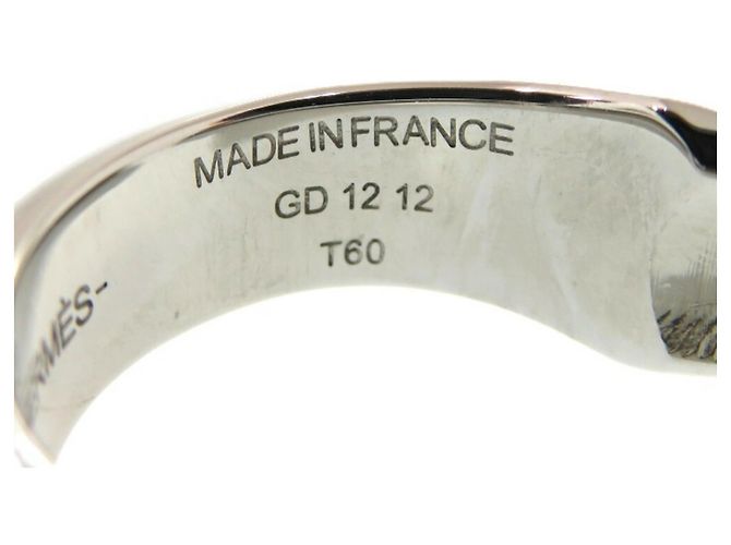 Hermès Carrousel Metallring Schwarz Silber - Ansicht 9