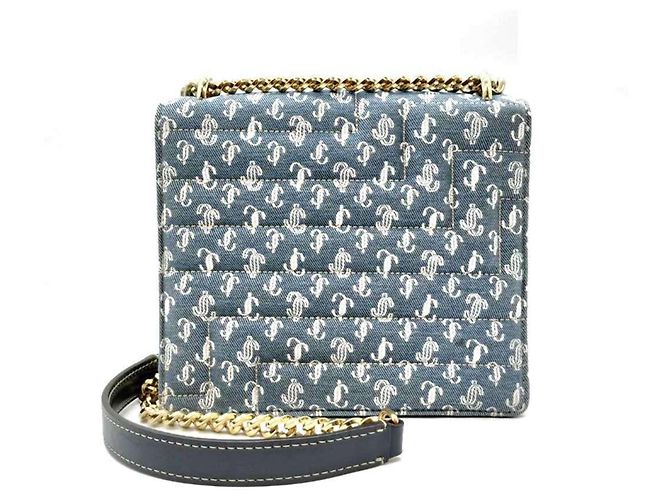 Borsa a Spalla Varenne Avenue con Catena Jimmy Choo Blu - vista 2