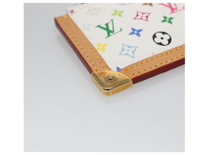 LOUIS VUITTON Multicolor Pochette Cles Coin Purse White M92655 LV Auth 139622V - view 14