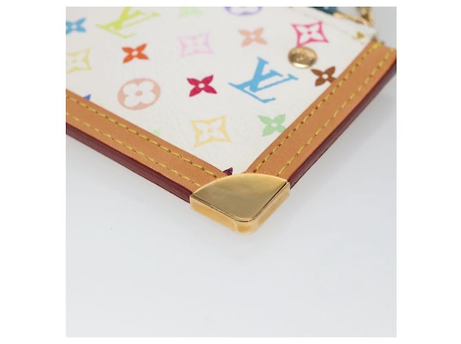 LOUIS VUITTON Multicolor Pochette Cles Coin Purse White M92655 LV Auth 139622V - view 15