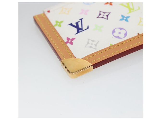 LOUIS VUITTON Multicolor Pochette Cles Coin Purse White M92655 LV Auth 139622V - view 16