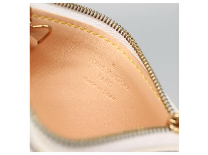 LOUIS VUITTON Multicolor Pochette Cles Coin Purse White M92655 LV Auth 139622V - view 17