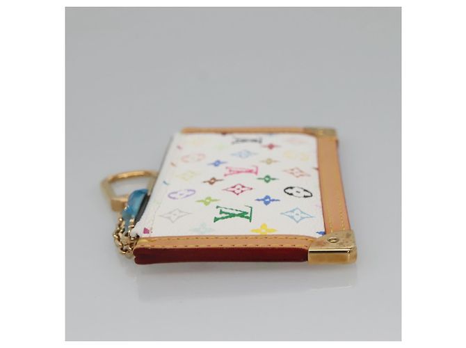LOUIS VUITTON Multicolor Pochette Cles Coin Purse White M92655 LV Auth 139622V - view 3