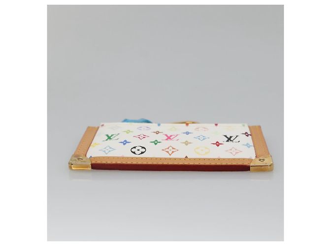 LOUIS VUITTON Multicolor Pochette Cles Coin Purse White M92655 LV Auth 139622V - view 5