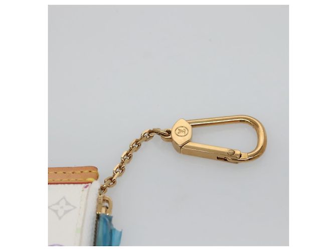 LOUIS VUITTON Multicolor Pochette Cles Coin Purse White M92655 LV Auth 139622V - view 7
