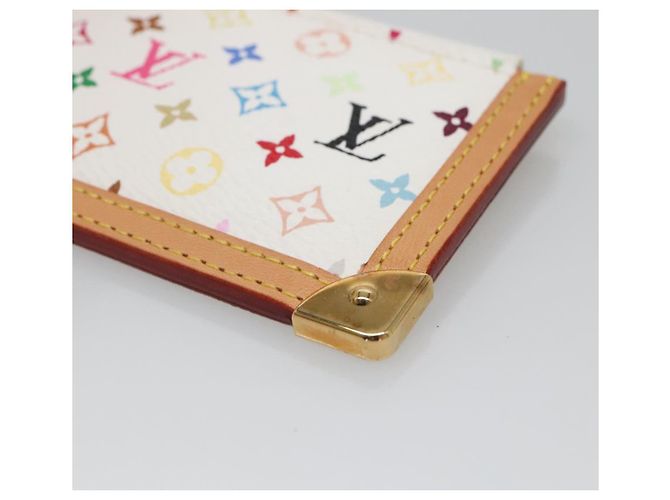 LOUIS VUITTON Multicolor Pochette Cles Coin Purse White M92655 LV Auth 139622V - view 8