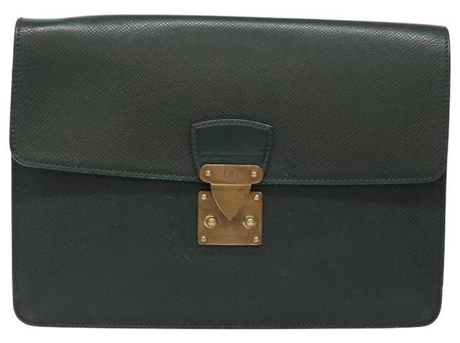 LOUIS VUITTON Pochette Kourad in Taiga Borsa Clutch Épicea M30194 LV Auth hk2896 - vista 13